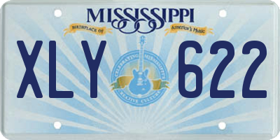 MS license plate XLY622