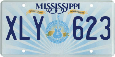 MS license plate XLY623