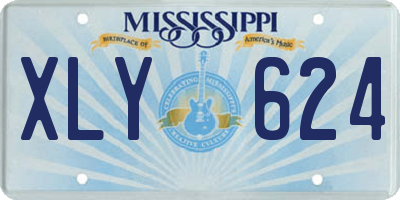 MS license plate XLY624