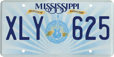MS license plate XLY625