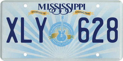 MS license plate XLY628