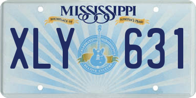 MS license plate XLY631