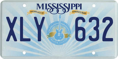 MS license plate XLY632