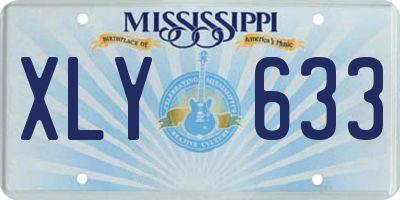 MS license plate XLY633