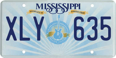 MS license plate XLY635