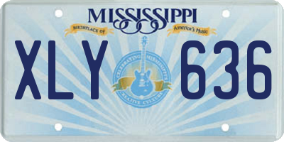 MS license plate XLY636