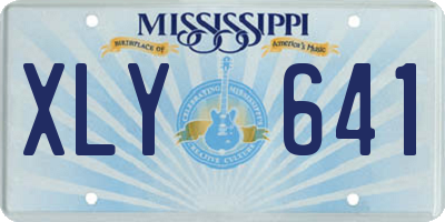 MS license plate XLY641