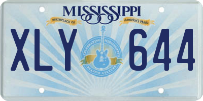 MS license plate XLY644