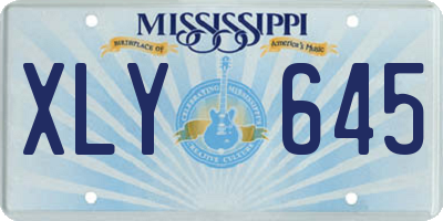MS license plate XLY645