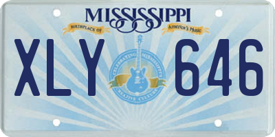 MS license plate XLY646