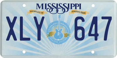 MS license plate XLY647