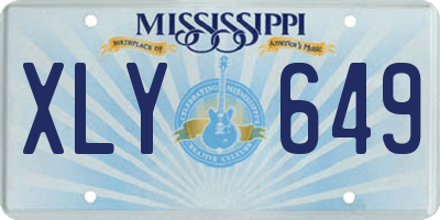 MS license plate XLY649