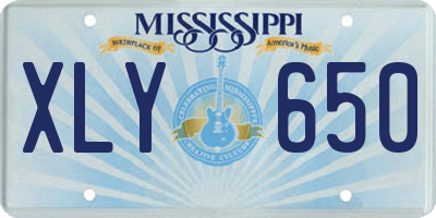 MS license plate XLY650