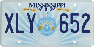 MS license plate XLY652