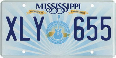 MS license plate XLY655