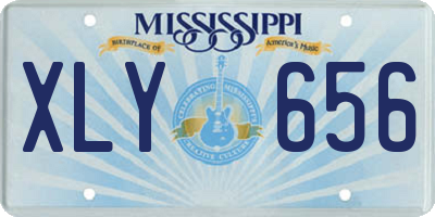 MS license plate XLY656