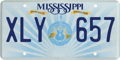 MS license plate XLY657