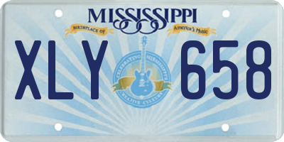 MS license plate XLY658