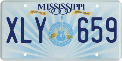 MS license plate XLY659