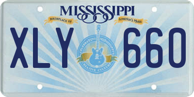 MS license plate XLY660
