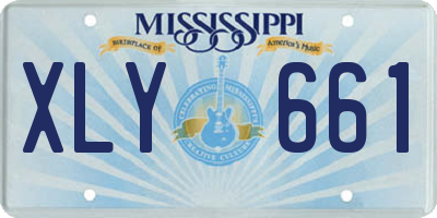 MS license plate XLY661