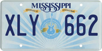 MS license plate XLY662
