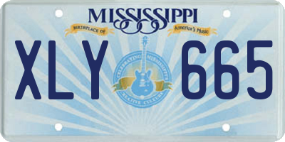 MS license plate XLY665