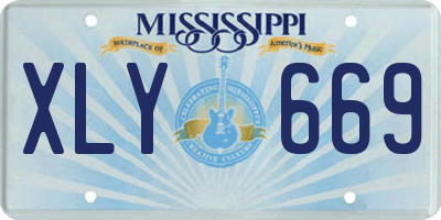 MS license plate XLY669