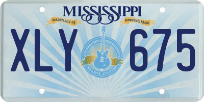 MS license plate XLY675