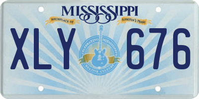 MS license plate XLY676