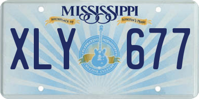 MS license plate XLY677