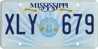 MS license plate XLY679