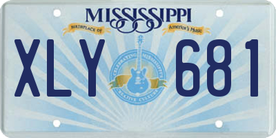 MS license plate XLY681