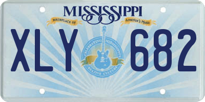 MS license plate XLY682