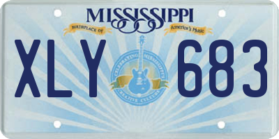 MS license plate XLY683