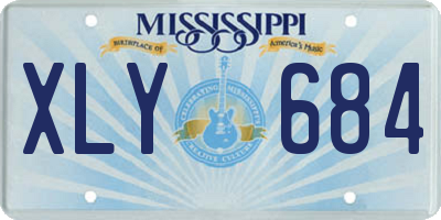 MS license plate XLY684