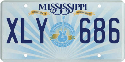 MS license plate XLY686