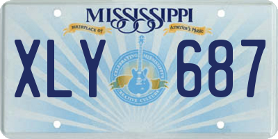 MS license plate XLY687