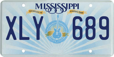 MS license plate XLY689