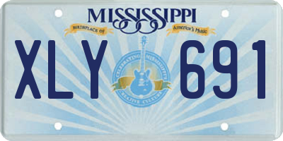 MS license plate XLY691