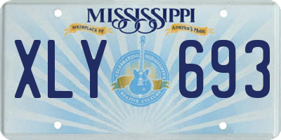 MS license plate XLY693