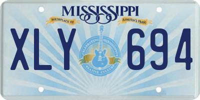 MS license plate XLY694