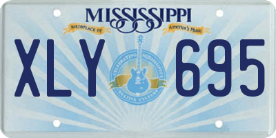 MS license plate XLY695