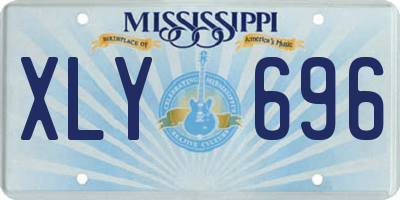 MS license plate XLY696