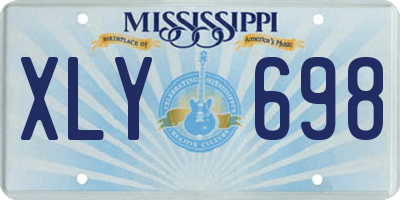 MS license plate XLY698