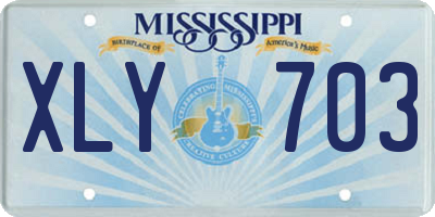 MS license plate XLY703