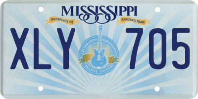 MS license plate XLY705