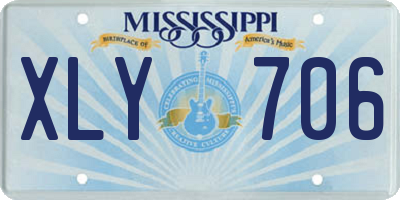 MS license plate XLY706