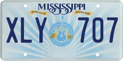 MS license plate XLY707