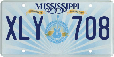 MS license plate XLY708